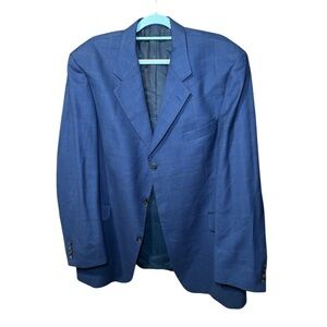 Atelier Torino Vintage Wool Blazer 46L Sportcoat Career‎ Professional Blue